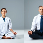 **

A radiologist fully clothed in professional attire, practicing mindfulness meditation in a peaceful studio, natural pose, perfect anatomy, correct proportions, safe for work, appropriate content, professional, modest.

**
