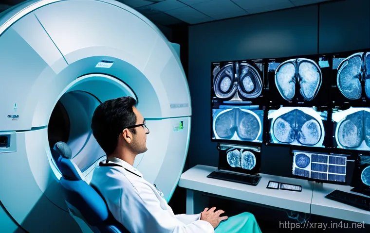 방사선사와 직무 전문성 강화 - A professional female radiographer, wearing a clean medical uniform, is gently performing an abdomin... 방사선사와 직무 전문성 강화 - A professional female radiographer, wearing a clean medical uniform, is gently performing an abdomin...