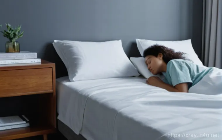 방사선사 3교대 근무 적응법 - **Image Prompt 1: Day Sleep Sanctuary**
A realistic, serene indoor shot of a female radiologist ...